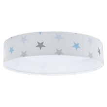 Iluminação de teto LED GALAXY KIDS LED/24W/230V estrelas branco/cinzento/azul