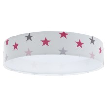 Iluminação de teto LED GALAXY KIDS LED/24W/230V estrelas branco/rosa/cinzento
