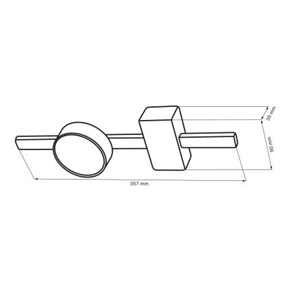 Iluminação de teto LED JOY 1xGX53/6W/230V preto