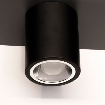 Iluminação de teto LED JUPITER 1xE27/6W/230V 120x98 mm preto