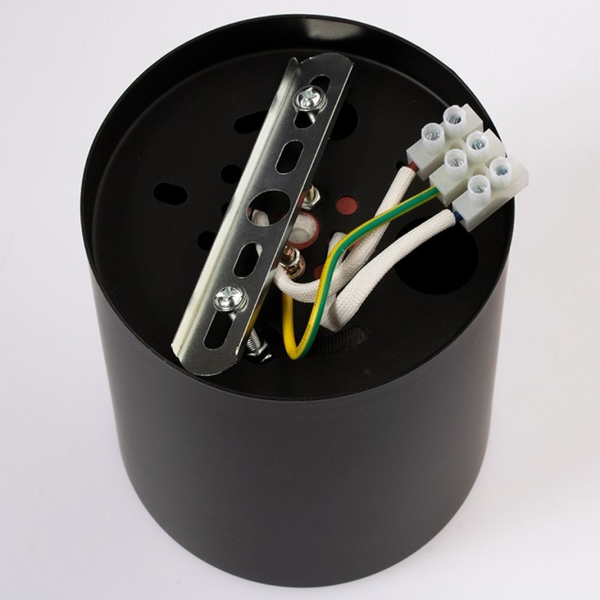 Iluminação de teto LED JUPITER 1xE27/6W/230V 120x98 mm preto