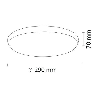 Iluminação de teto LED KERN LED/15W/230V d. 29 cm