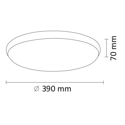 Iluminação de teto LED KERN LED/24W/230V níquel