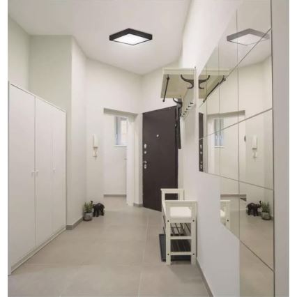 Iluminação de teto LED NEXXO LED/12,5W/230V 3000/3500/4000K 17x17 cm preto