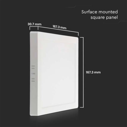 Iluminação de teto LED LED/12W/230V 3000K 16,7x16,7 cm branco