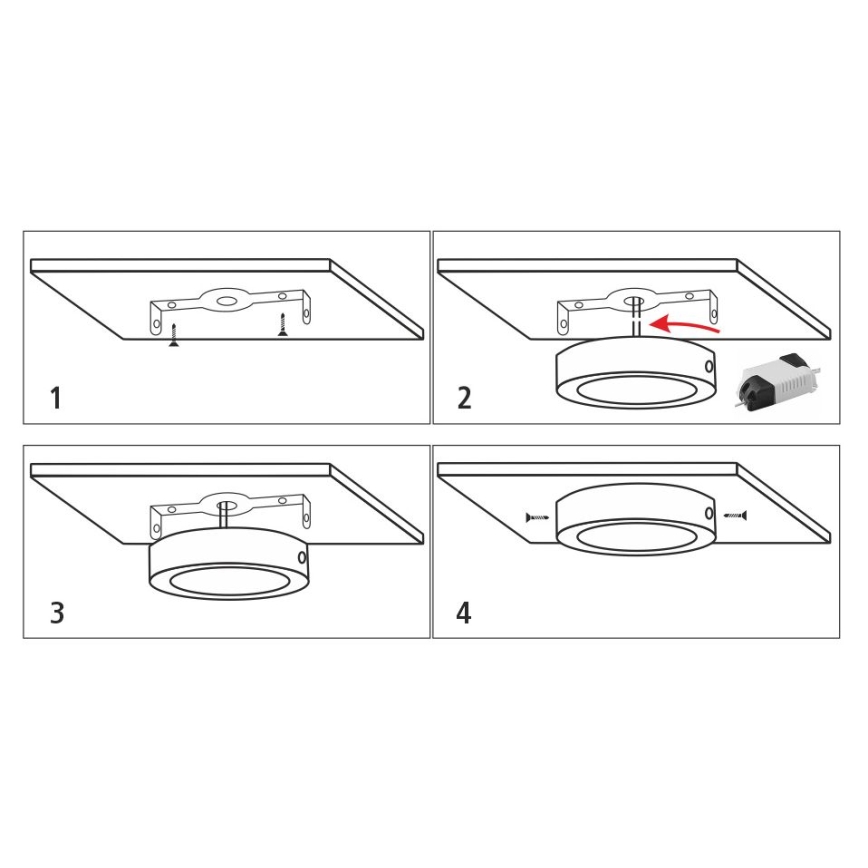 Iluminação de teto LED LED/12W/230V 4200K diâmetro 16 cm branco