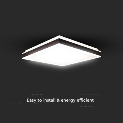 Iluminação de teto LED LED/18W/230V 4000K 35x35 cm preto