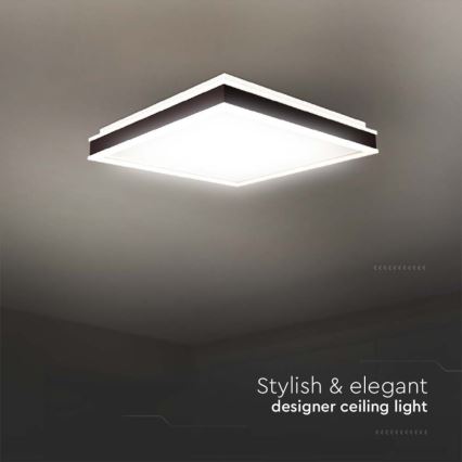 Iluminação de teto LED LED/18W/230V 4000K 35x35 cm preto