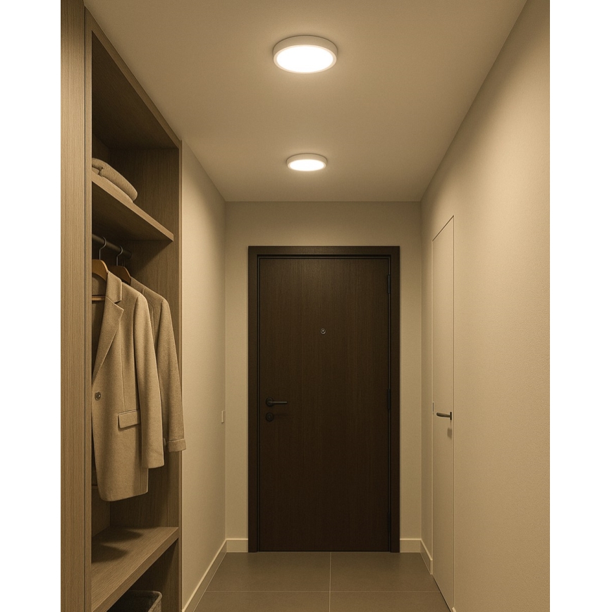 Iluminação de teto LED LED/18W/230V 4200K diâmetro 21 cm branco