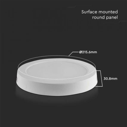 Iluminação de teto LED LED/18W/230V 6500K diâmetro 21,6 cm