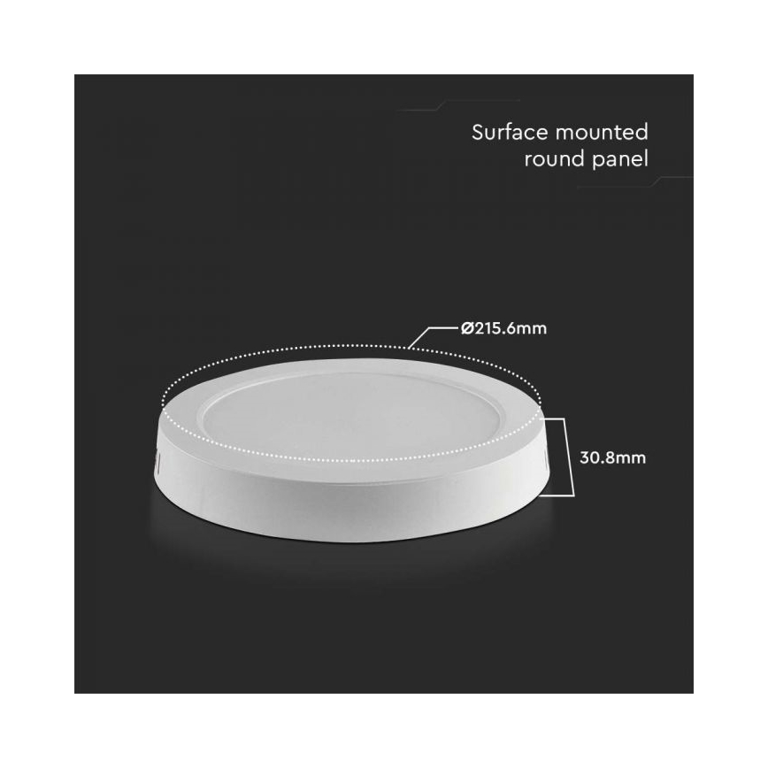 Iluminação de teto LED LED/18W/230V 6500K diâmetro 21,6 cm
