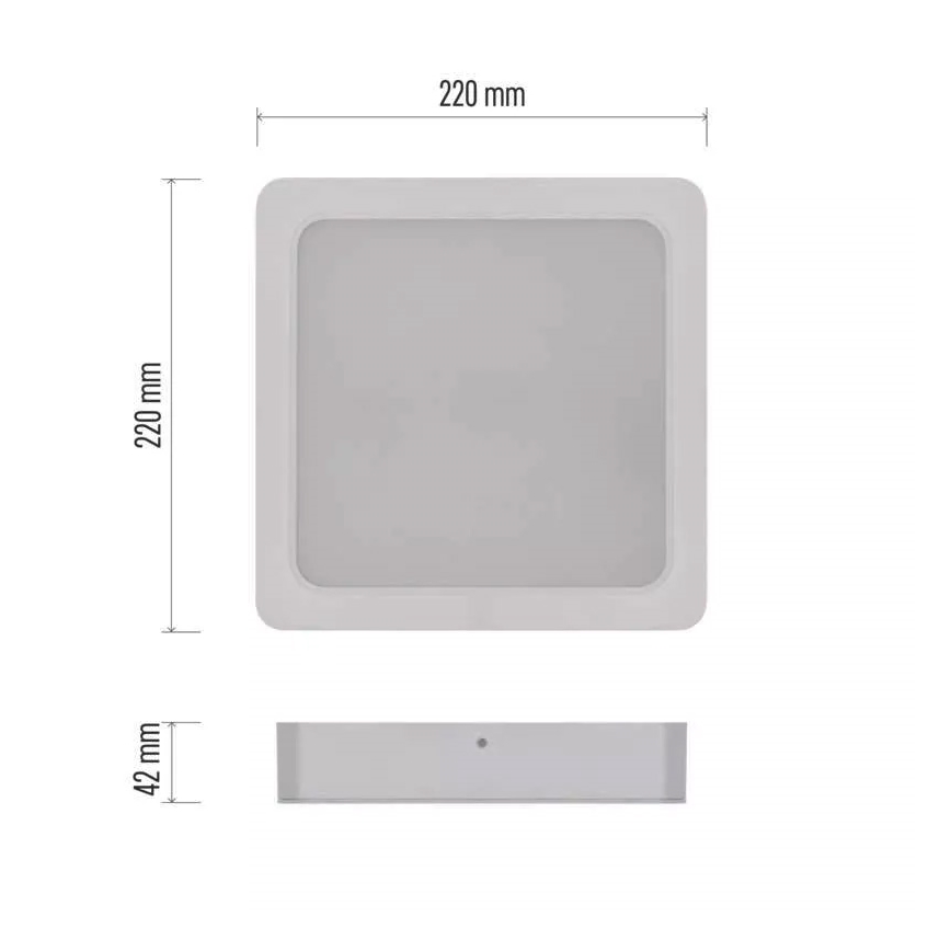 Iluminação de teto LED LED/24W/230V 22x22 cm branco