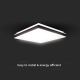 Iluminação de teto LED LED/24W/230V 4000K 45x45 cm preto
