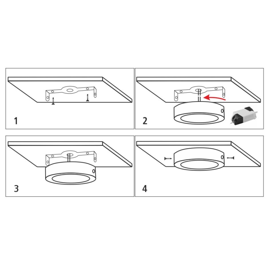 Iluminação de teto LED LED/24W/230V 4200K diâmetro 28,5 cm branco