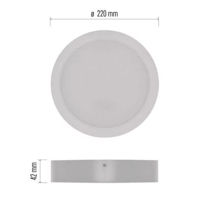 Iluminação de teto LED LED/24W/230V diâmetro 22 cm branco