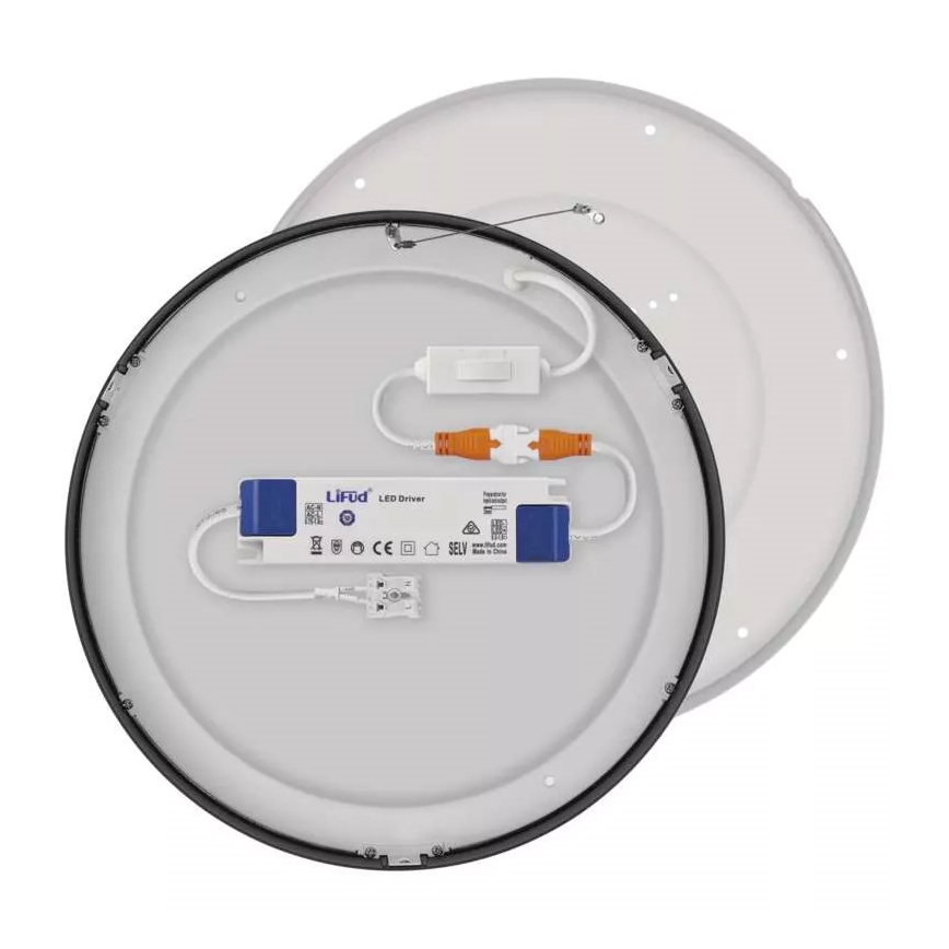 Iluminação de teto LED NEXXO LED/28,5W/230V 3000/3500/4000K d. 30 cm preto