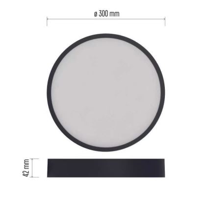 Iluminação de teto LED NEXXO LED/28,5W/230V 3000/3500/4000K d. 30 cm preto