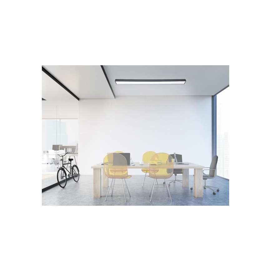 Iluminação de teto LED LED/32W/230V 4000K 120x7 cm preto