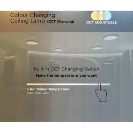 Iluminação de teto LED LED/36W/230V d. 50 cm 3000/4000/6400K