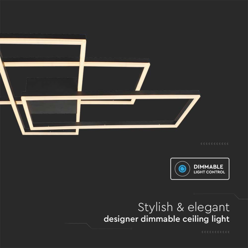 Iluminação de teto LED LED/47W/230V 3000K preto