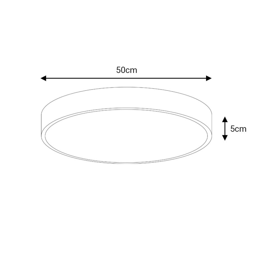 Iluminação de teto LED LED/50W/230V 4000K diâmetro 50 cm branco