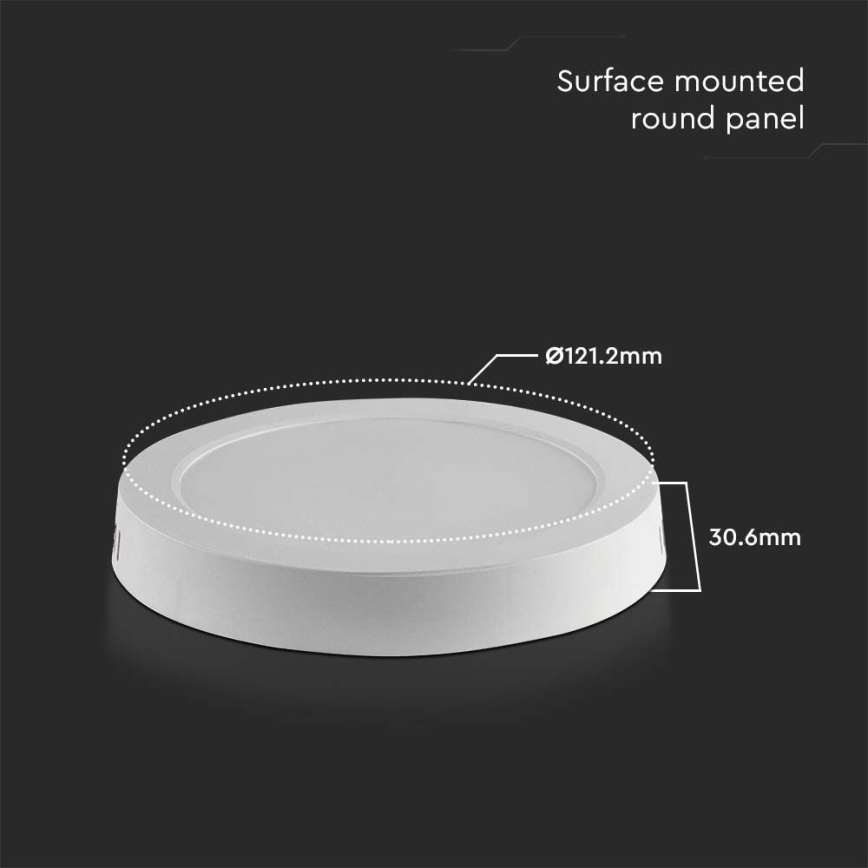 Iluminação de teto LED LED/6W/230V 4000K diâmetro 12 cm branco