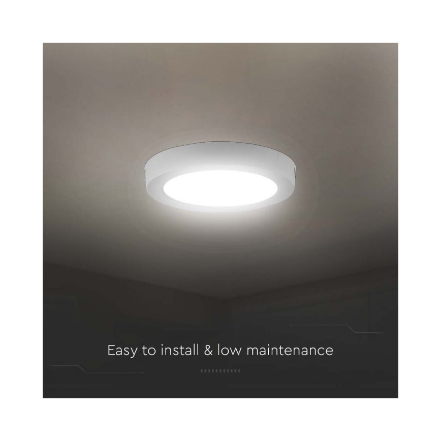 Iluminação de teto LED LED/6W/230V 6500K diâmetro 12 cm branco