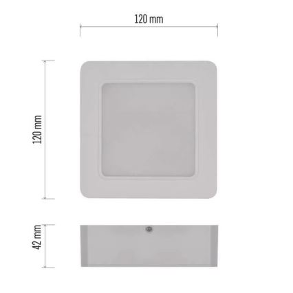 Iluminação de teto LED LED/9W/230V 12x12 cm branco