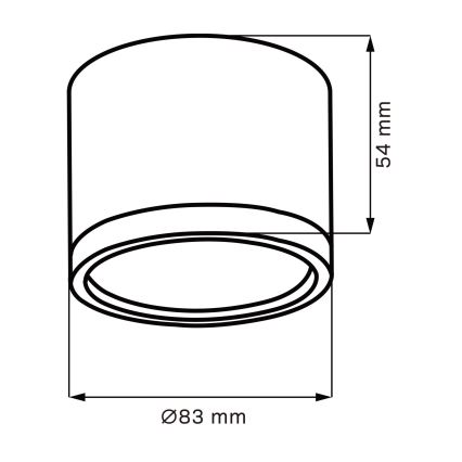 Iluminação de teto LED MIRELLA 1xGX53/6W/230V preto/dourado