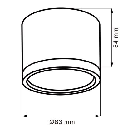 Iluminação de teto LED MIRELLA 1xGX53/6W/230V preto