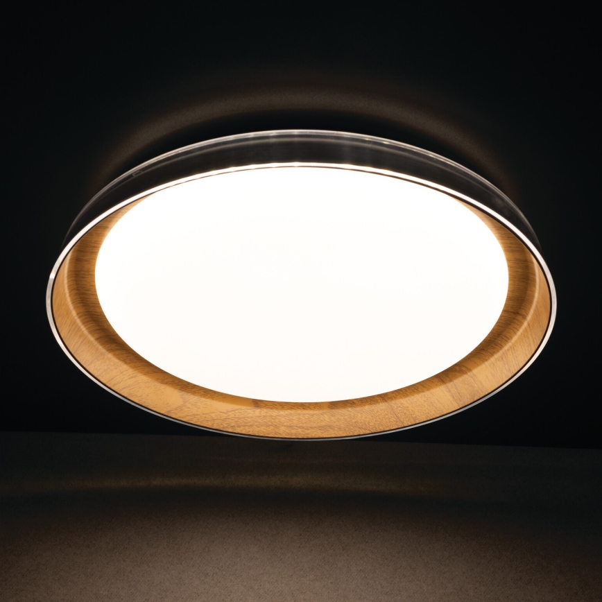 Iluminação de teto LED NIFU LED/17,8W/230V diâmetro 43 cm branco/castanho