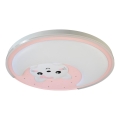 Iluminação de teto LED para crianças MOONCAT LED/34W/230V rosa