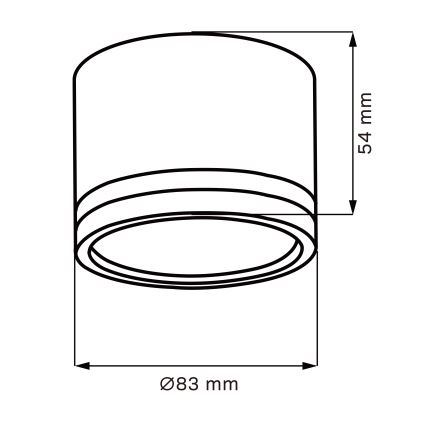 Iluminação de teto LED PARIS 1xGX53/6W/230V preto
