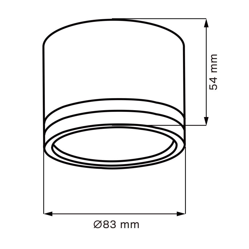 Iluminação de teto LED PARIS 1xGX53/6W/230V preto