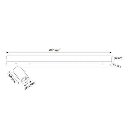 Iluminação de teto LED PARIS LED/24W/230V + 1xGU10/10W preto