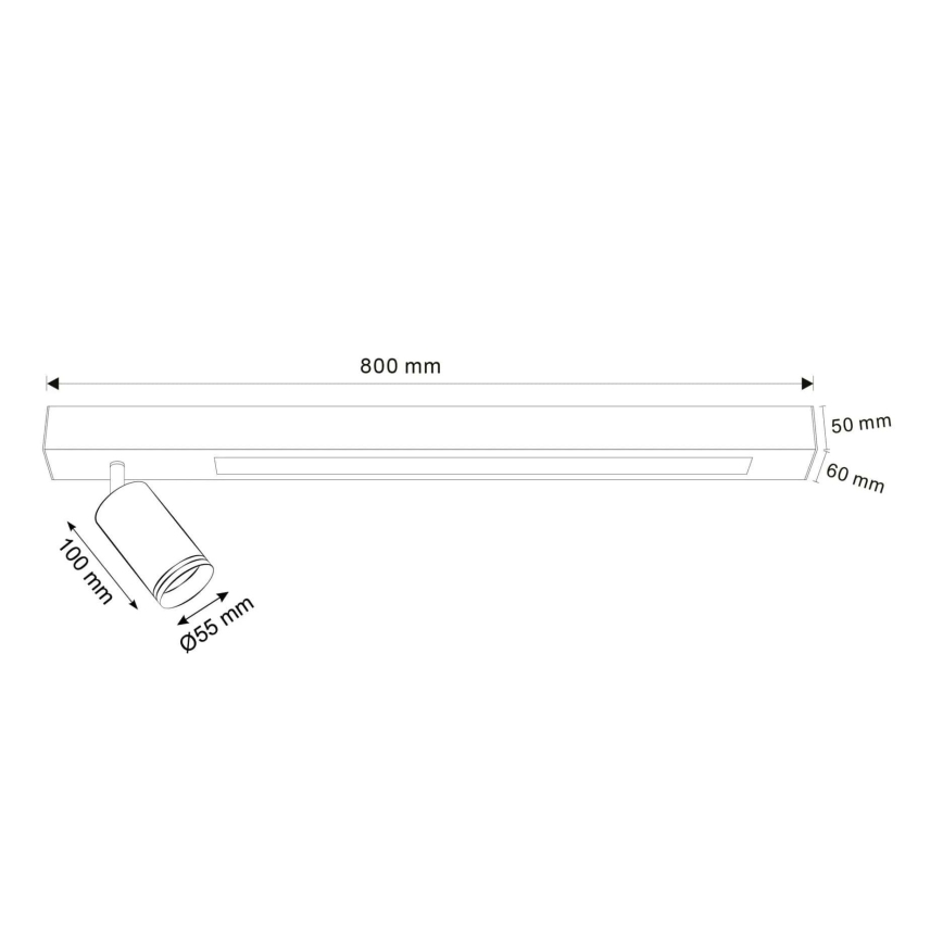 Iluminação de teto LED PARIS LED/24W/230V + 1xGU10/10W preto