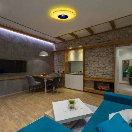 Iluminação de teto LED RGB com regulação MAGIC DISCO LED/18W/230V + controlo remoto