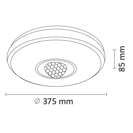 Iluminação de teto LED RGB com regulação MAGIC DISCO LED/18W/230V + controlo remoto