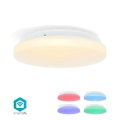 Iluminação de teto LED RGBW para casa de banho com regulação SmartLife LED/18W/230V 2700-6500K IP44 Wi-Fi Tuya
