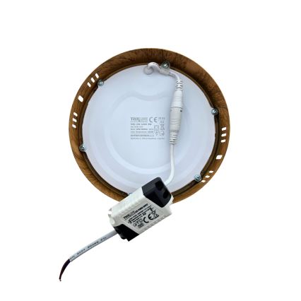 Iluminação de teto LED RING LED/12W/230V 4200K diâmetro 16 cm castanho