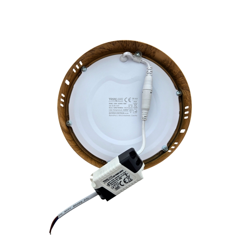 Iluminação de teto LED RING LED/12W/230V 4200K diâmetro 16 cm castanho