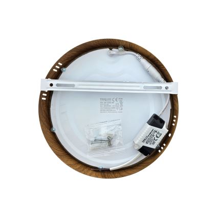 Iluminação de teto LED RING LED/18W/230V 4200K diâmetro 21 cm castanho