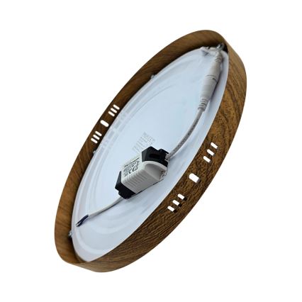 Iluminação de teto LED RING LED/24W/230V 4200K diâmetro 28,5 cm castanho