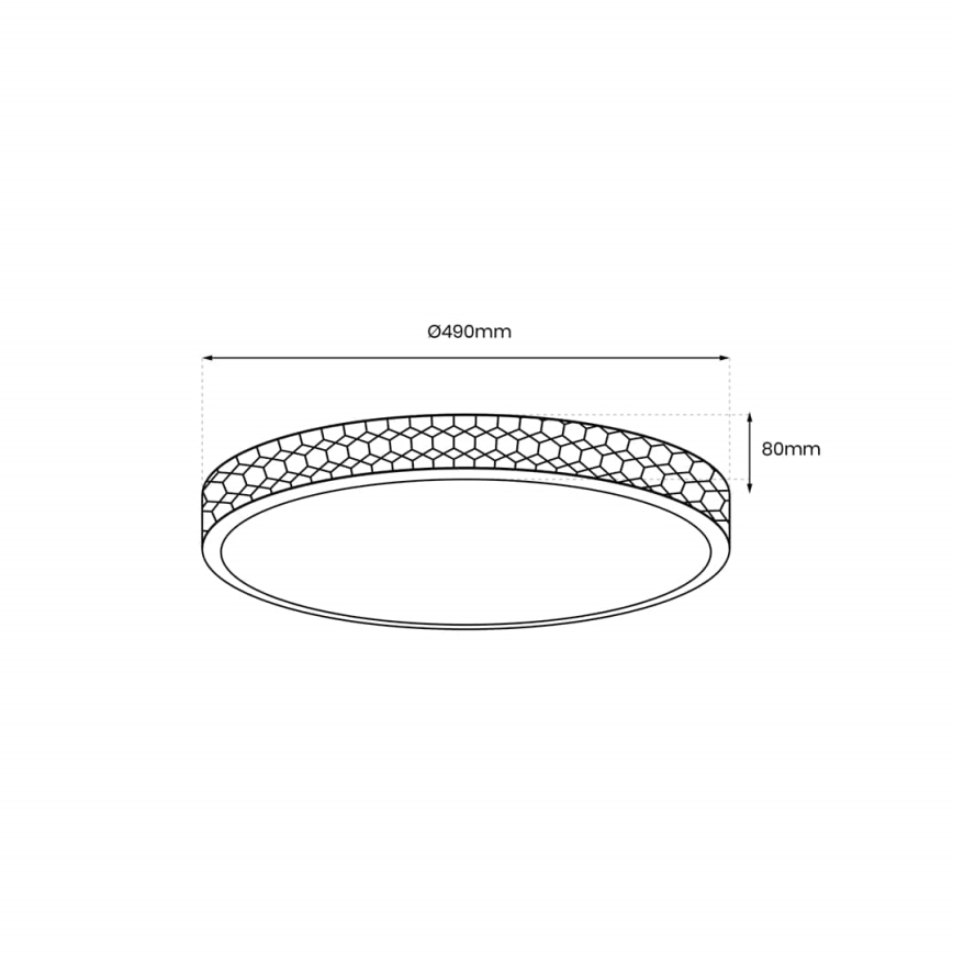 Iluminação de teto LED SHINY LED/34W/230V transparente