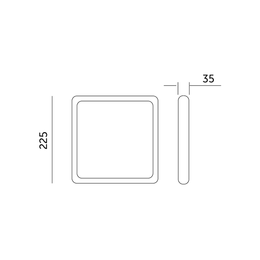 Iluminação de teto LED SIGARO SQUARE LED/24W/230V 4000K IP40