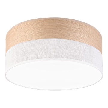 Iluminação de teto LED SIRJA WOOD LED/20W/230V diâmetro 35 cm branco/carvalho