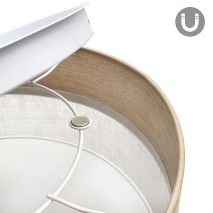 Iluminação de teto LED SIRJA WOOD LED/20W/230V diâmetro 35 cm branco/carvalho