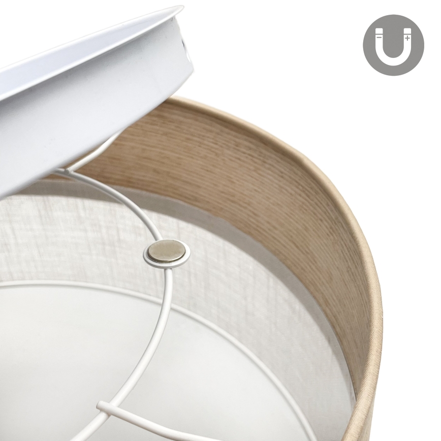 Iluminação de teto LED SIRJA WOOD LED/20W/230V diâmetro 35 cm branco/carvalho