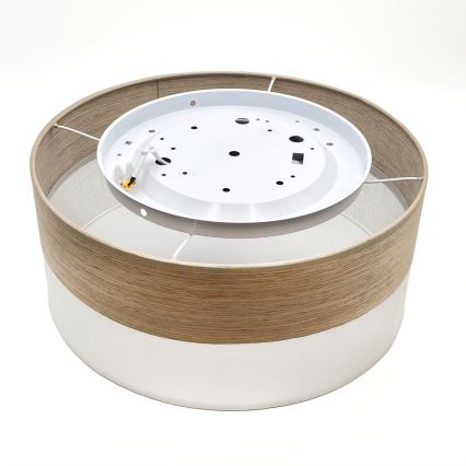 Iluminação de teto LED SIRJA WOOD LED/20W/230V diâmetro 35 cm branco/carvalho