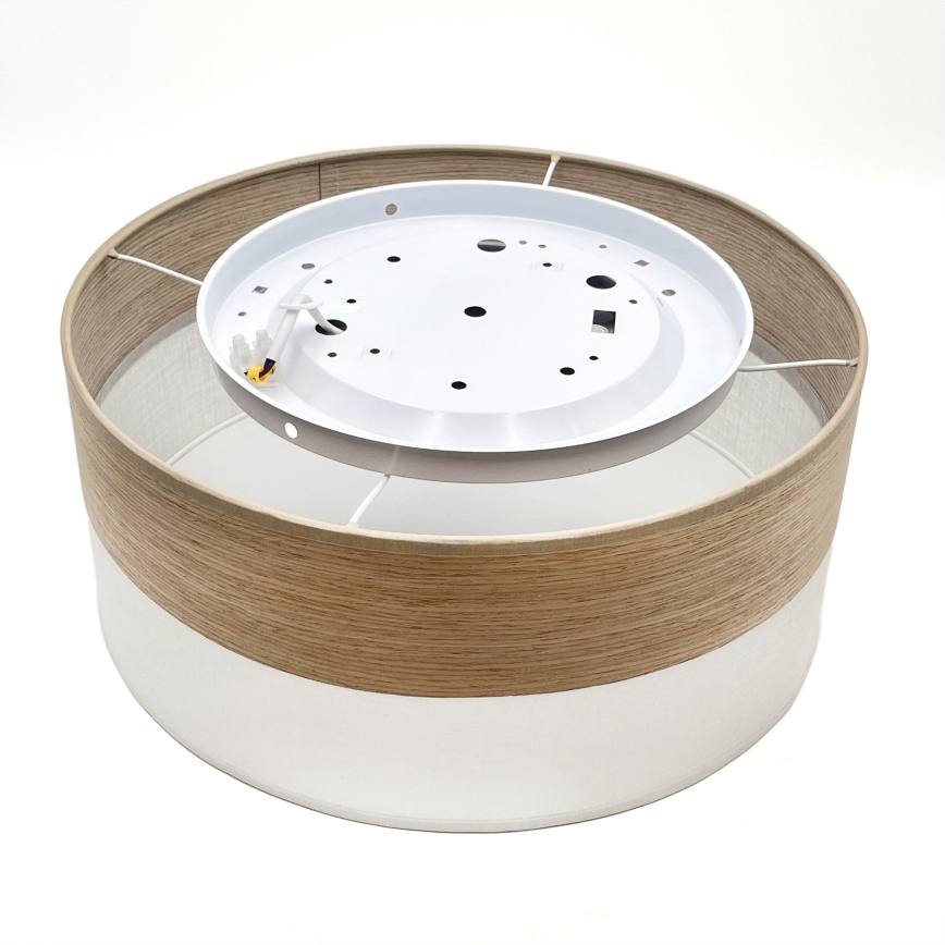 Iluminação de teto LED SIRJA WOOD LED/20W/230V diâmetro 35 cm branco/carvalho